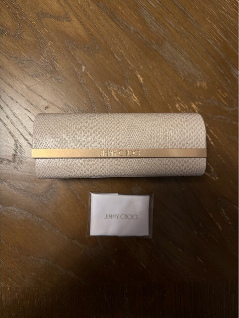 Jimmy Choo Sunglasses Storage Cover Hard Case Python Snake Skin Brand New